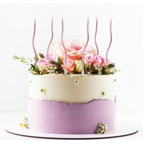 Świeczki urodziny dekoracja tort zakręcone mix 6x